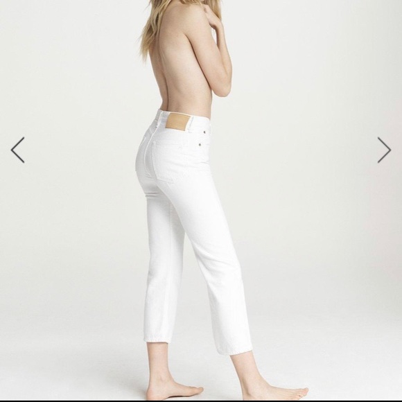 Rag and Bone High Rose White Jeans - Picture 2 of 4